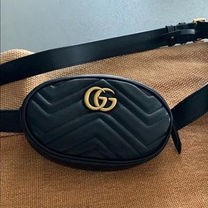 Gucci black fanny pack